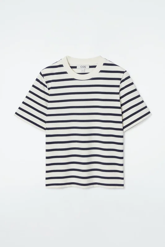 COS Clean Cut Regular T-Shirt in Blue - Women