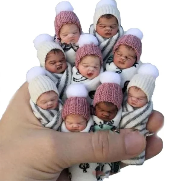 Mini Reborn Baby Dolls Små Resin Babies Tiny Realistiska Baby Doll För Baby Shower Party Favors