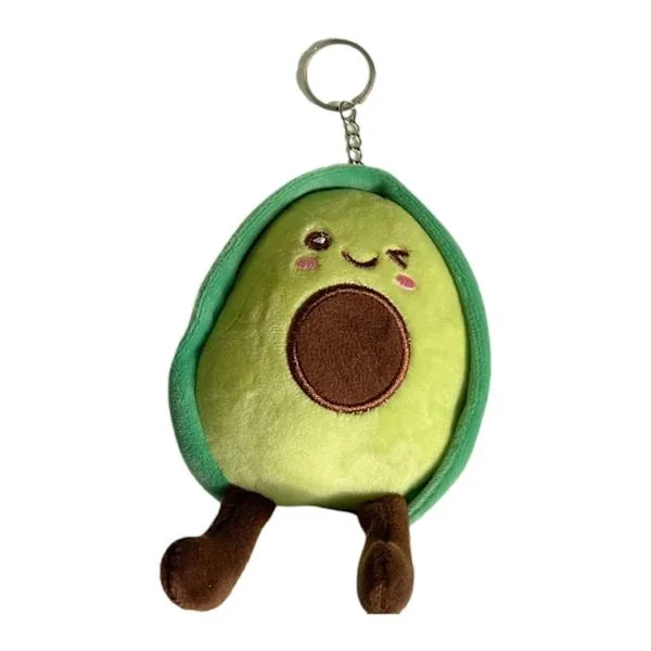 Avocado Blomme Plys Nøglering Tøjdyr Nøglering Trendy Nøglering Charm Bilnøgle og Taskevedhæng til Hverdagsbrug GS_tfrf