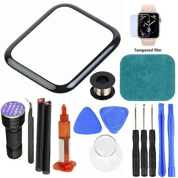 【NX】Precise Out Front LCD Glass Protector Replacement UV Glue Touch Screen Repair Kit Kompatibel med Apple Watch 2/3/4/5/6 Series 38mm 42mm 40mm 44