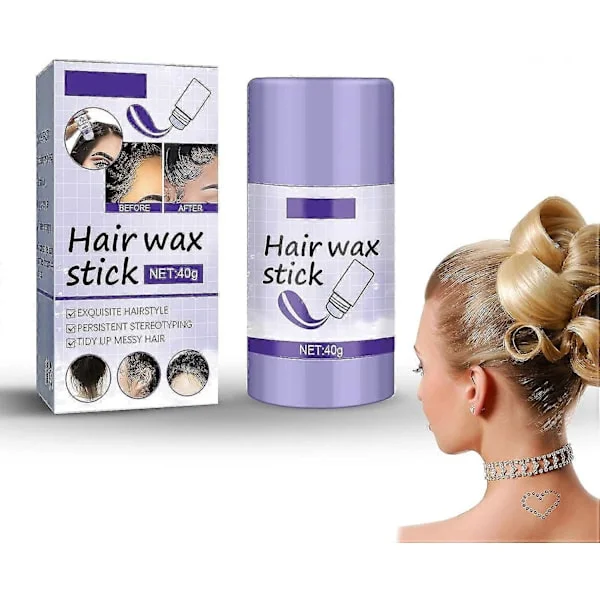 Hårvaxstift för flygande hårstrån, Hår Slick Stick Edge Control Pomade Icke-fet och Uppfriskande Vaxstift för Hårstyling