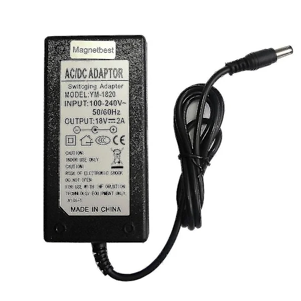 18v 2a Ac Dc Adapter 18v 2a 36w Växelströmförsörjningsadapter Laddare Dc 5.5*2.5/5.5*2.1 Mm