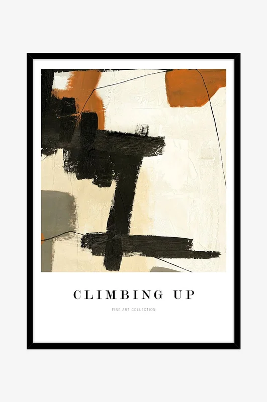 Malerifabrikken - Bilde Climbing up, Svart rammeme - Beige - Bilder & skilt - Fra Homeroom