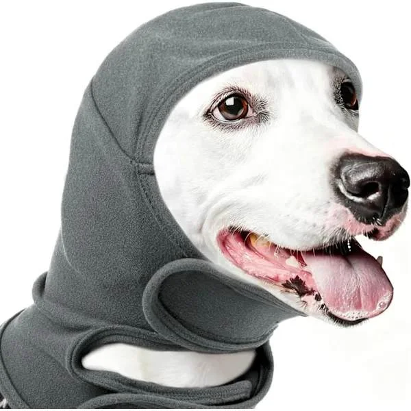 Hörselskydd för hundar, hörselskydd för hundar, bullerskydd, öronskydd, lugnande huva, hundmössa, justerbart hundfoder för pälsvård blå
