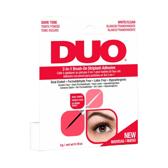 Ardell DUO 2-in-1 Brush On Franslim Dark/Clear Lösögonfransar & färgning Dam Svart 5 G