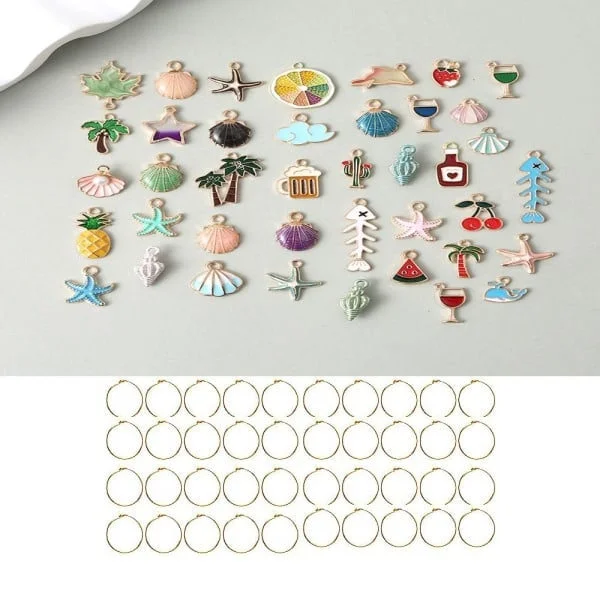 40 Pcs Wine Glass Charms Labels Wine Glass Markers Wine Glass