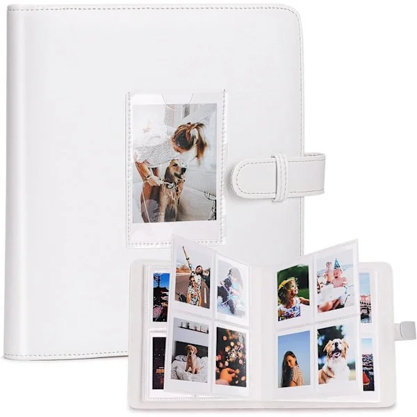 Vitt fotoalbum för 3-tums film - 272+1 fickor kompatibla med Fujifilm Instax Mini 12 11 90 9 8