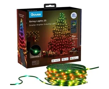 Christmas String Lights 2S - 20M - Govee Smart RGBW LED-julslinga, 20 meter