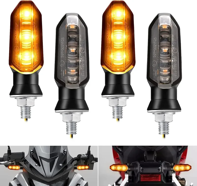 AliExpress - Mini clignotants LED pour moto, clignotant ambre, clignotant, lampe, indicateur de moto, accessoires de lampe, 12V, 8mm