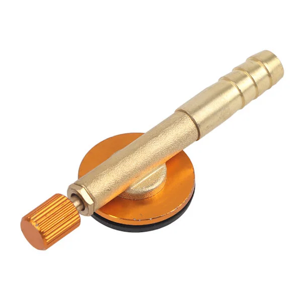 Brass Gas Refill Adapter Safety Stove Burner Transfer Valve for Outdoor Camping (Red)