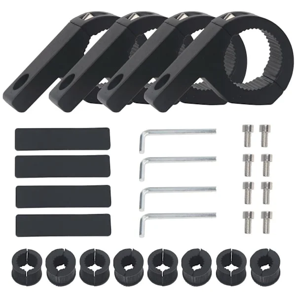 2 sett 19-32MM lysbjelke monterings arbeidslys rørklemme monteringsbrakett støtfanger rør lysbjelke monteringsbrakett klemme feste lampe rørklemme bil