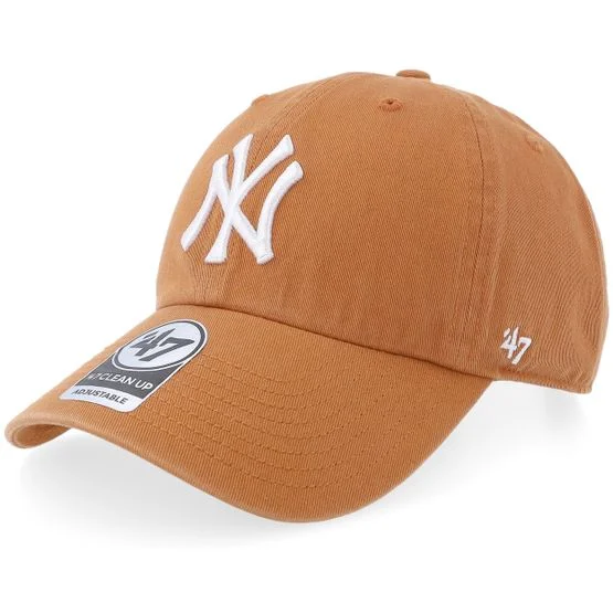 47 Brand - MLB Orange adjustable Casquette - New York Yankees Clean Up Burnt Orange Adjustable @ Hatstore