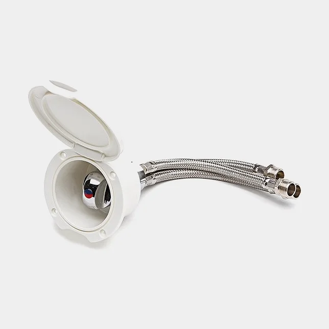 Suihkusekoittaja veneeseen upotettavaksi Nuova Rade, 3/8" G (BSP), muovikansi, valkoinen