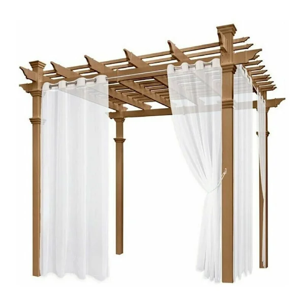 Transparent Outdoor Curtains for Patio, Waterproof - Transparent Indoor Voile Curtains for Living Room Bedroom 11
