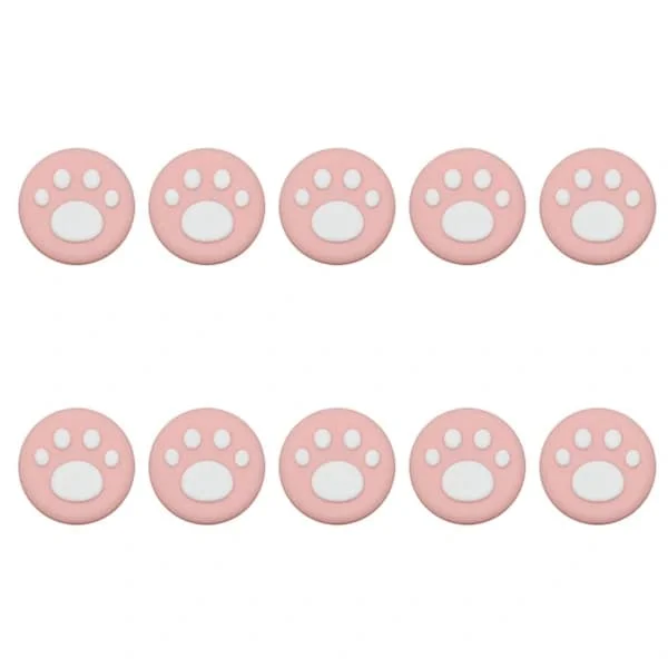 10 kpl Rocker Caps Analog Grip PINK&WHITE Pink&White