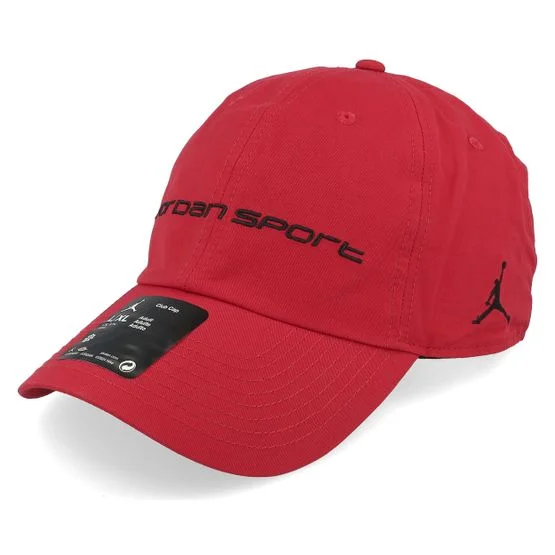 Jordan - Rood unconstructed Cap - Club Cap Gym Red/Black Dad Cap @ Hatstore