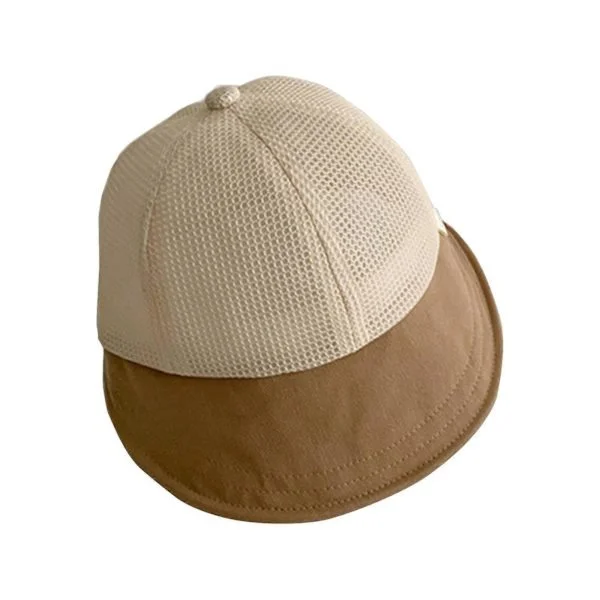 Stilfuld Baby Solhat Sommer Panama Hat Justerbar Hul Solcreme Kasket til 2-6 År Gamle Børn Khaki Khaki