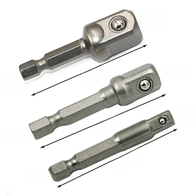 AliExpress - Chroomvanadiumstaal Socket Adapter Set Hex Shank 1/4 "3/8" 1/2 "Verlenging Boren Bar Set Power Tools TF003