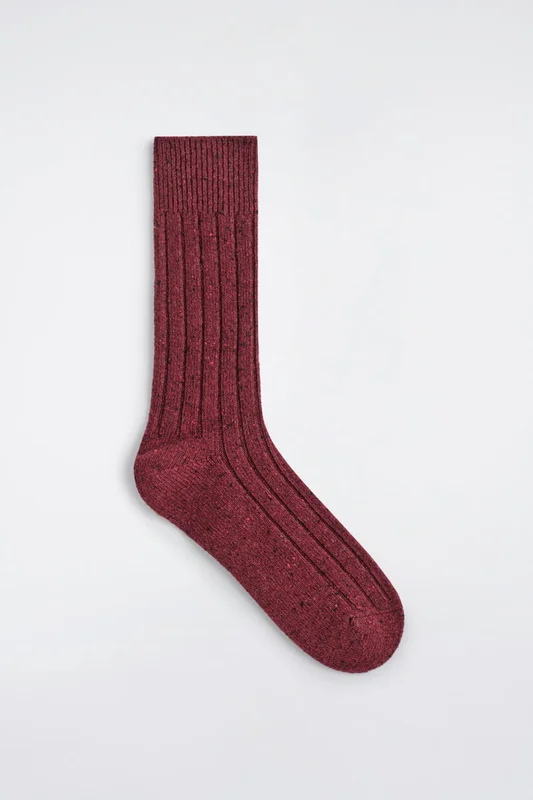 COS Chunky Wool Socks in Red - Men