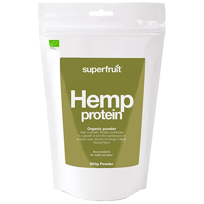 Spar 20% • Køb 2, Superfruit Hamp proteinpulver 500 g, Sport & Velvære, Protein & Energi, Proteinpulver