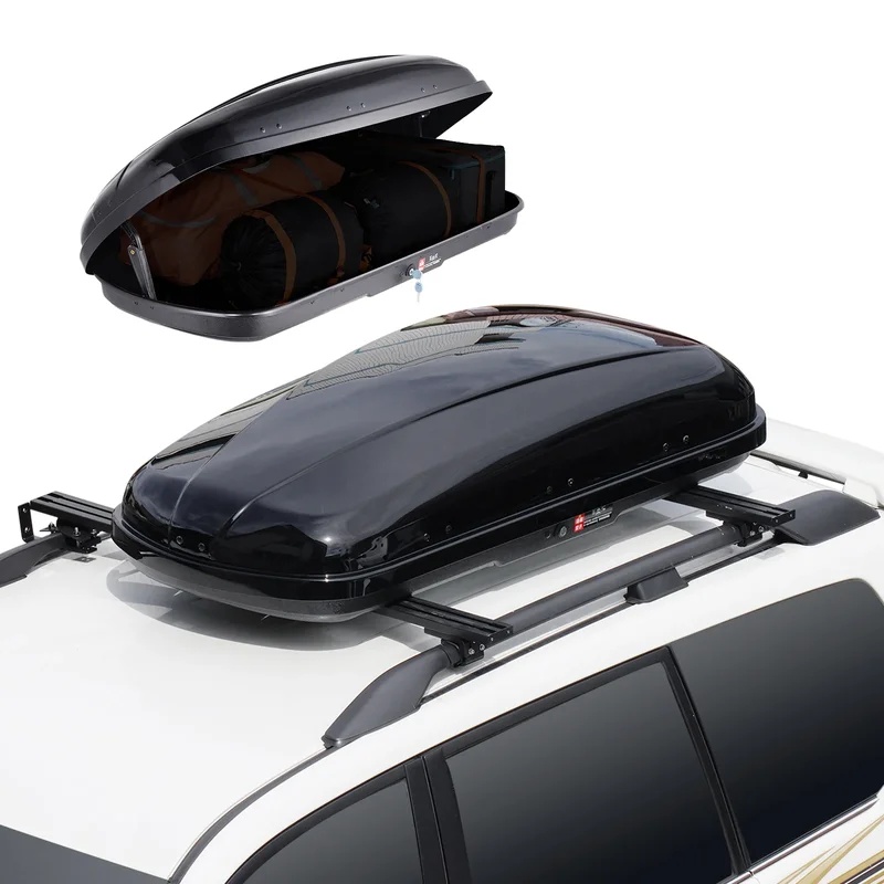 AliExpress - SucceBuy Rooftop Cargo Carrier Dak Cargo Box ABS Hard Shell Dakbox met dubbelzijdige opening en 2 versterkte riemen Aerodynamisch