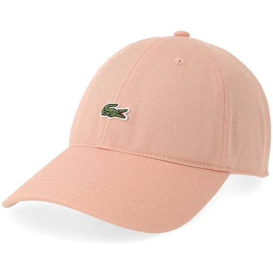 Lacoste - Musta Lippis - " Unisex Woven Coral Pink Dad Cap" @ Hatstore