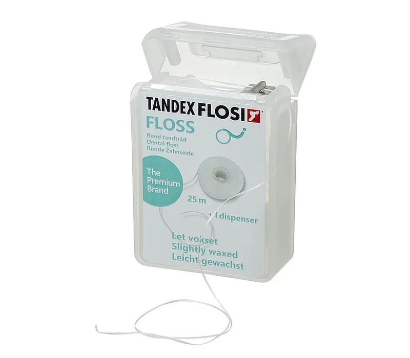 Tandex FLOSI FLOSS tandtråd, rund med voks. 25 m., Medicin & Pleje, Mund & Tandpleje, Tandtråd