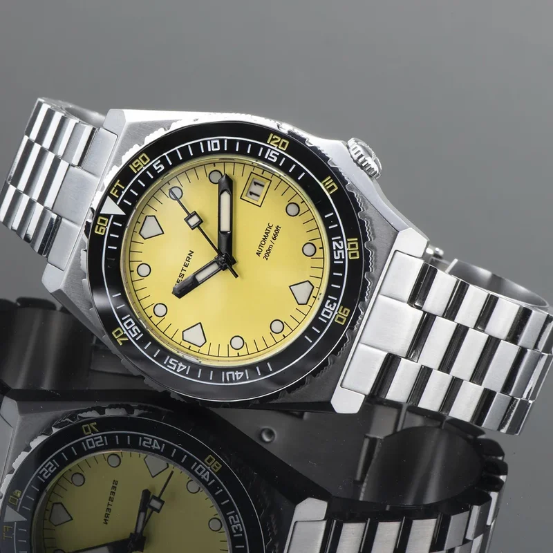 AliExpress - SEESTERN Watch of Man Diver Automatische mechanische Armbanduhren NH35 Leuchtendes Keramik-Saphirglas Wasserdicht Jubilee Neu 600T