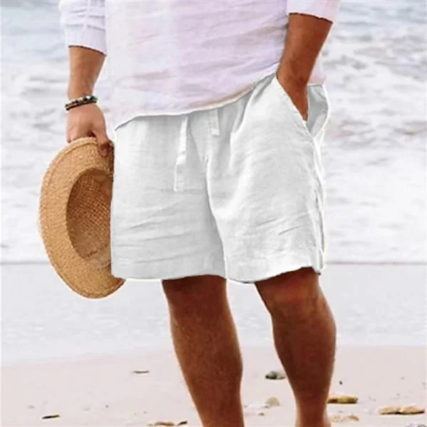 Korte lette treningsbukser for menn Strandshorts Menn Jogging Sport Store Korte Hvite