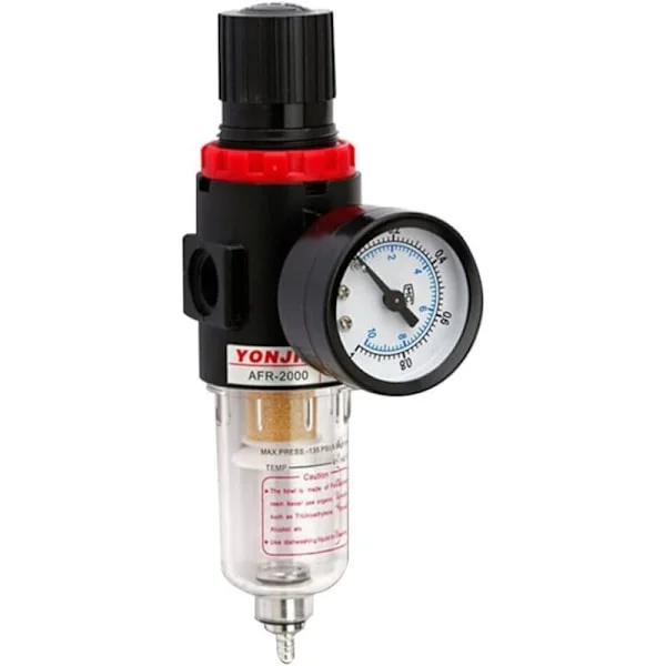 (18×4×4.5) Luftfilterregulator. Kompressor vannutskiller. Olje-vannutskillerfilter egnet for filtrering av fuktighet.