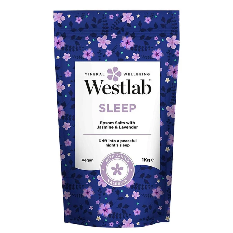 Westlab Epsom & Dead Sea Badesalt Sleep 1 kg, Hudpleje, Karbad, Badesalt