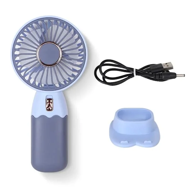 Söt USB Mini Fläkt Portabel Handhållen Fläkt Uppladdningsbar Mini Praktisk Fläkt Fickstorlek Lågt Ljud Liten Elektrisk Fläkt Studenthem