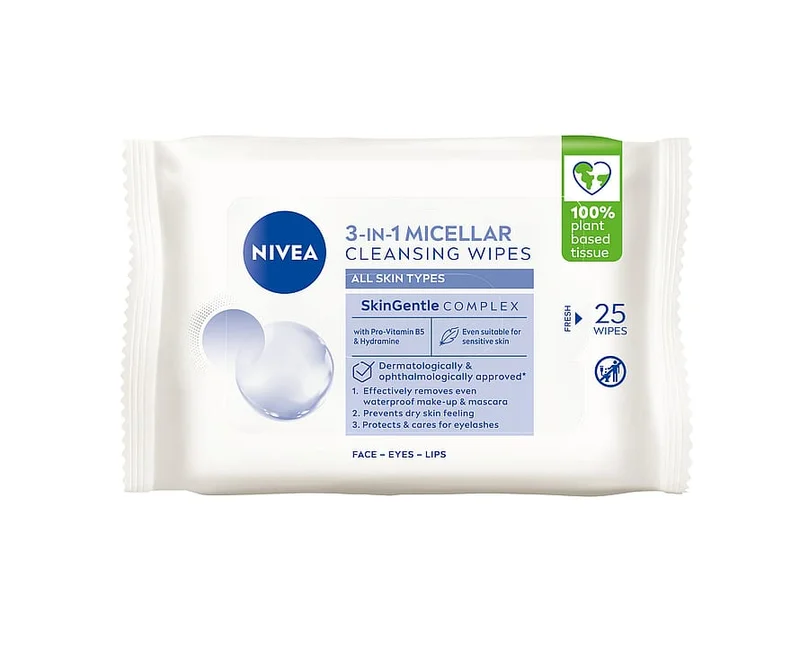 NIVEA Micellair Cleansing Wipes 25 stk., Hudpleje, Renseprodukter, Renseservietter