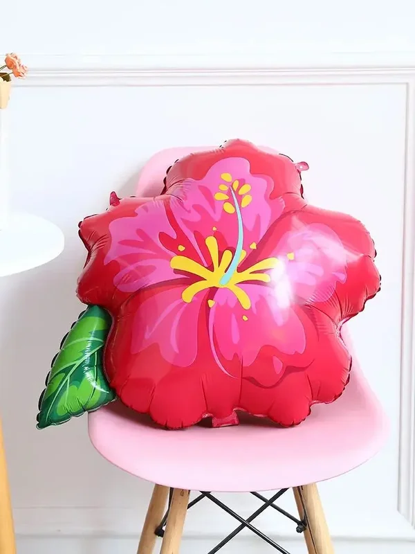 AliExpress - Ballons en forme de fleur d'hibiscus rouge, 1/2 pièces, ballons en feuille de hibiscus pour l'été, décoration de fête d'anniversaire 