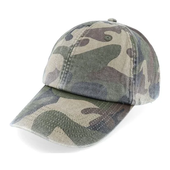 Beechfield - Camo unconstructed Gorra - Vintage Washed Jungle Camo Dad Cap @ Hatstore