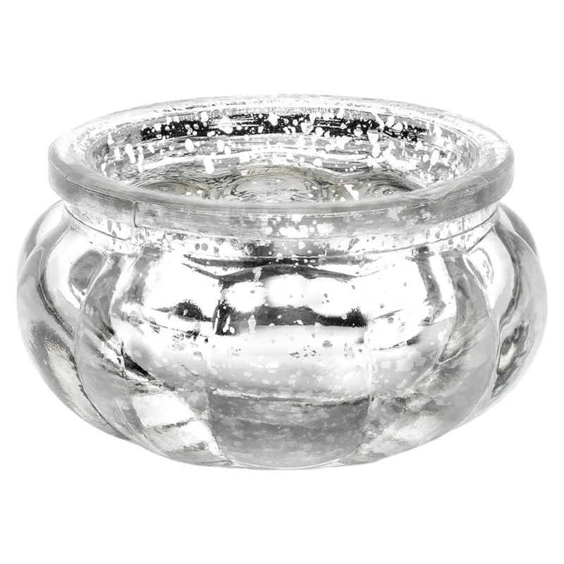 Telysholder Glass Sølv