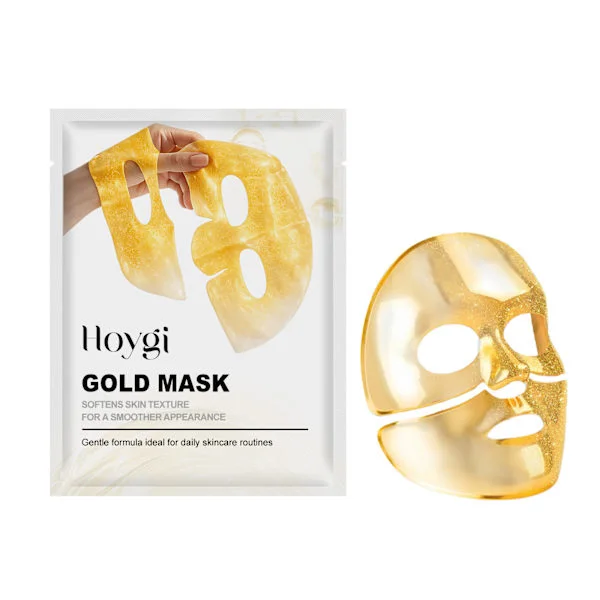 24K Guld Fugtgivende Maske: Blødgør og indkapsler fugt, efterlader ansigtshuden klar og strålende.