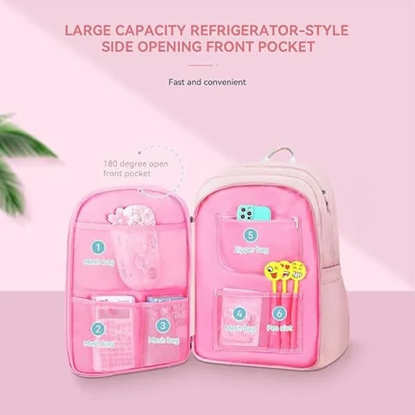 Rainbow Backpack for Preschool Waterproof School Backpack Small Kids Backpack for Teen Girls Gift Blue+Purple