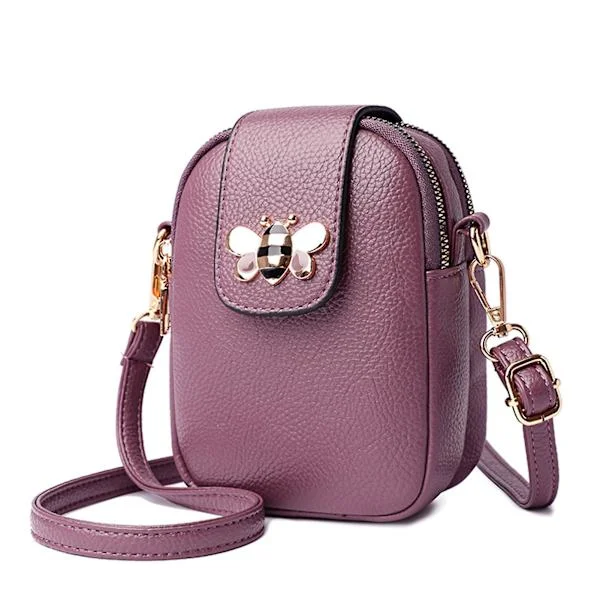 Dam Allround Crossbody-väska Mode Mobiltelefonväska Läder Crossbody-väska Gåva