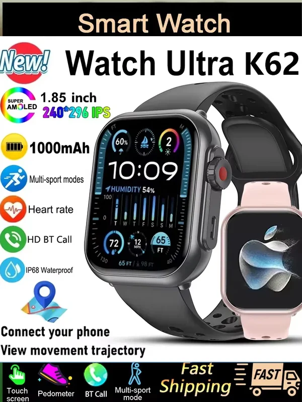 AliExpress - 2026 Neue Amazfit Watch Ultra K62 für Männer und Frauen 1000mAh AMOLED 100+ Sportarten Herzfrequenz HD Bluetooth-Anruf GPS-Tracking 