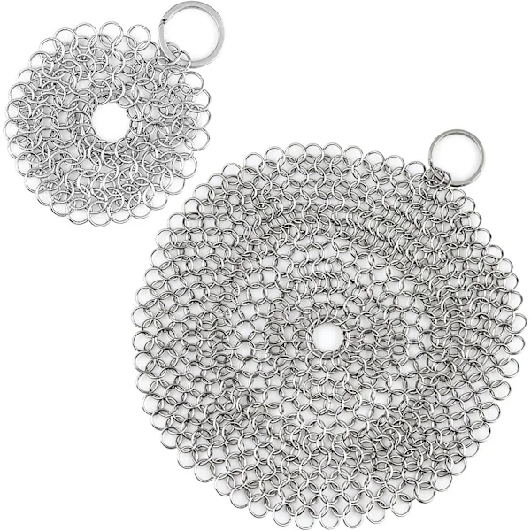 x 20cm/10cm stegepande børster i rustfrit stål til stegepander, wokpander, fr