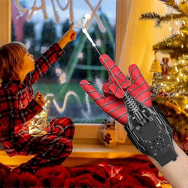Spiderman Web Shooter Launcher Snorelegetøj Elektrisk Spol Ind Spider Web Shooters Børn Spider Silke Handsker Rollespil Legetøj