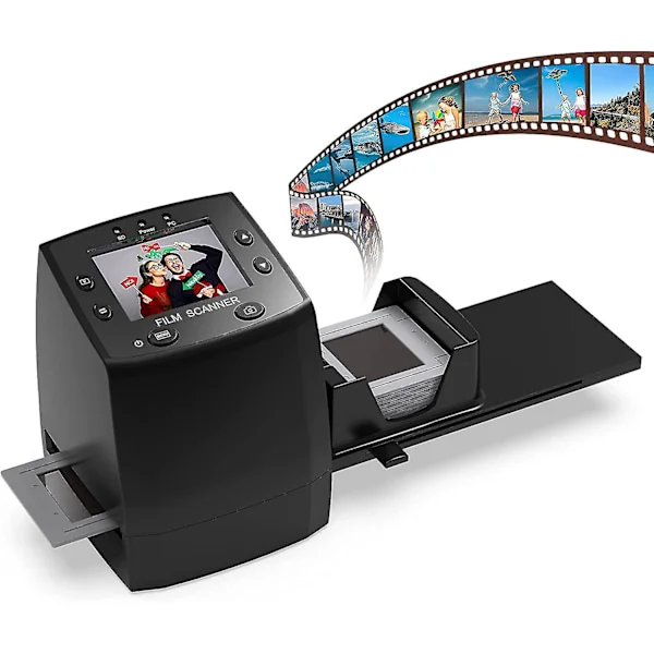 135 Film Negativ Scanner Høj Opløsning Dias Fremviser, konverter 35mm Film & dia til Digital Jpeg Gem på SD-kort, med Diasbeslag Fremfører Ingen Com