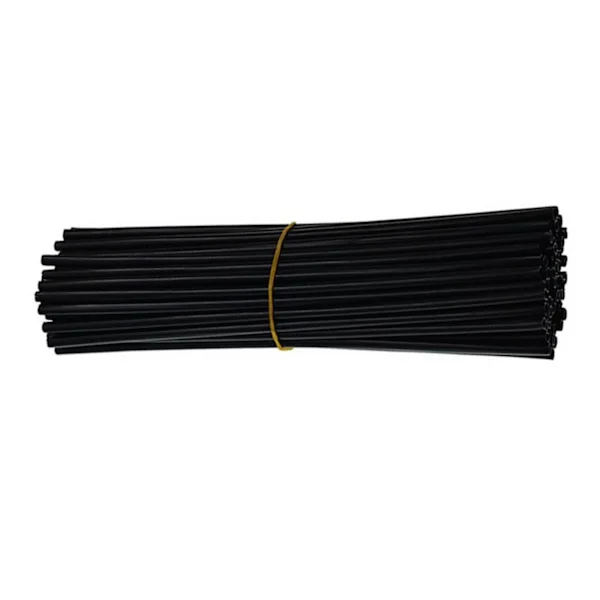 72pcs Bicycle Spoke Skins Decorative Universal Wheel Spoke Wraps Trim for Mountain Dirt Bike Black