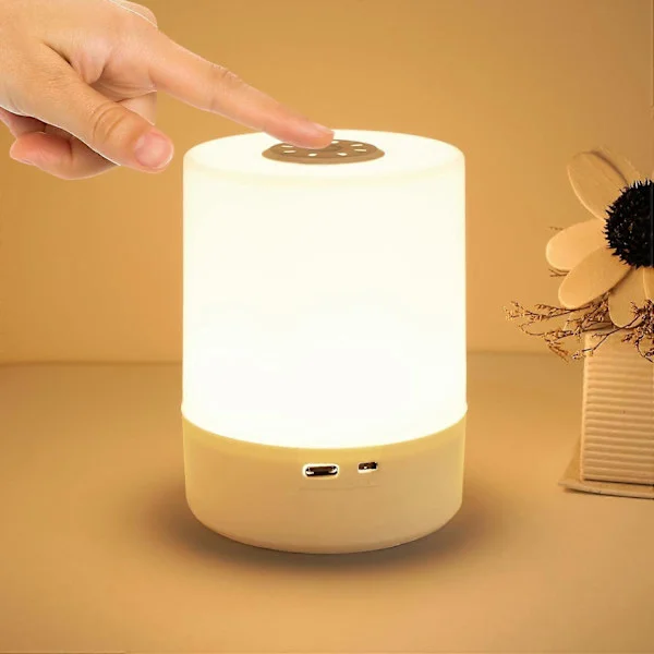 Sänglampor, Nattlampa för barn, Touch Sänglampa, USB-C Uppladdningsbar LED-lampa, Bordslampa, Sladdlösa lampor