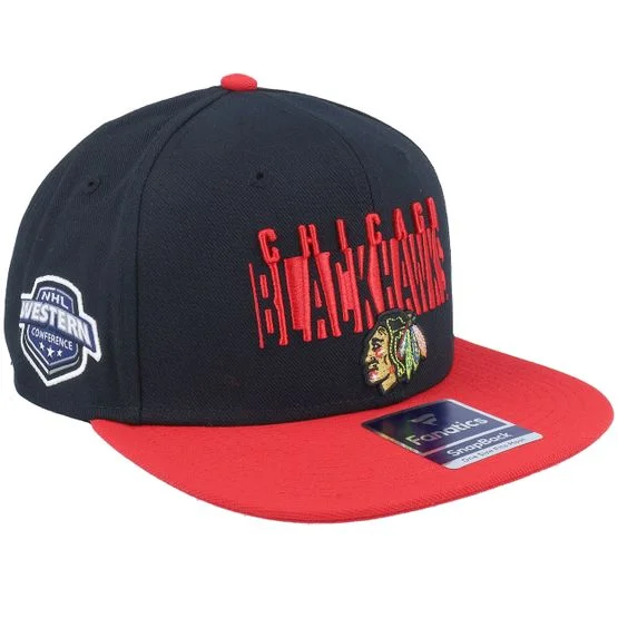 Fanatics - NHL Svart snapback Caps - Chicago Blackhawks Black/Red Snapback @ Hatstore