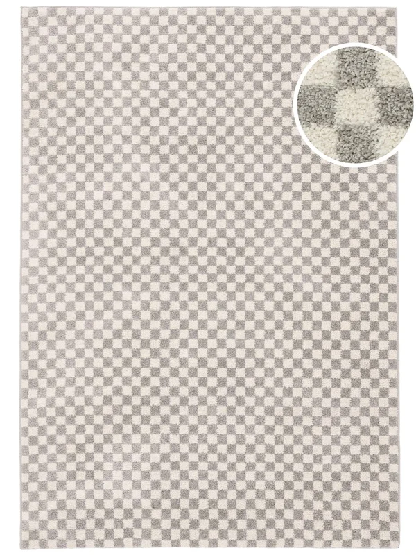 Wasbaar Scandina Vloerkleed - Lichtgrijs/Wit 160X230 In Scandinavische Stijl