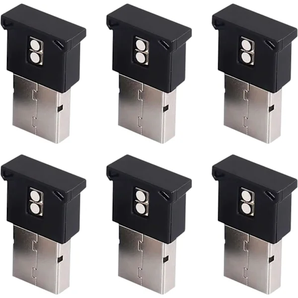 6 stk. Mini USB LED Lys, 7 Farver RGB Bil LED Indvendig Belysning 5V Smart USB Smart Lys Atmosfærisk Lys, Laptop Tastaturlys