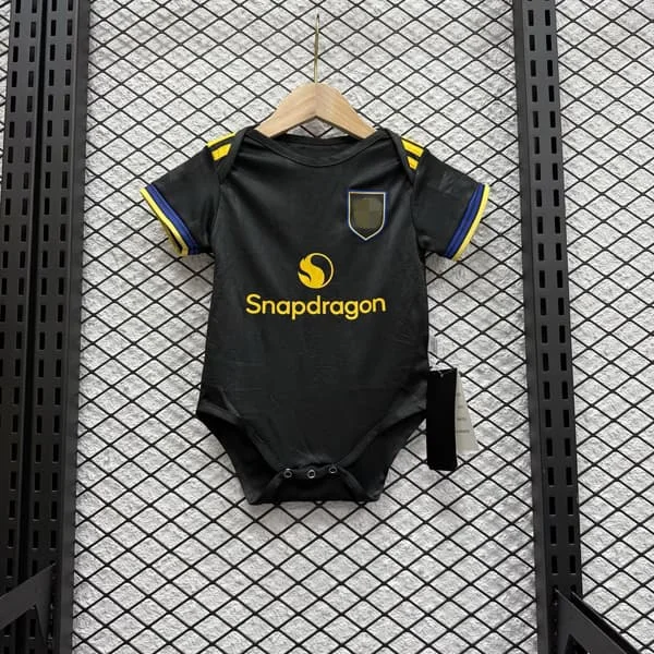 25-26 Manchester United Tredje Kortärmad Baby Fotbollsbody Overall