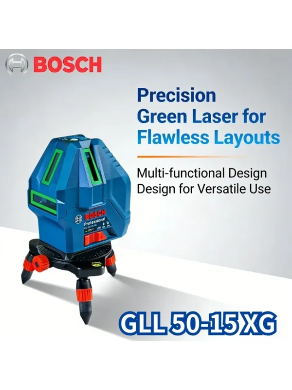 AliExpress - ‌ Niveau laser Bosch GLL 50-15 XG à faisceau vert avec pointe plombante, auto-nivelant, portée 15 m ‌ Niveau laser croisé 5 lignes